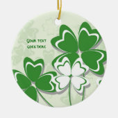 Lucky Charme Irish Klee Kleeblatt St Patricks Day Keramik Ornament (Vorne)