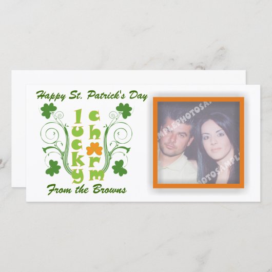 Lucky Charme Klee Kleeblatt Wirbel (Vorne/Hinten)