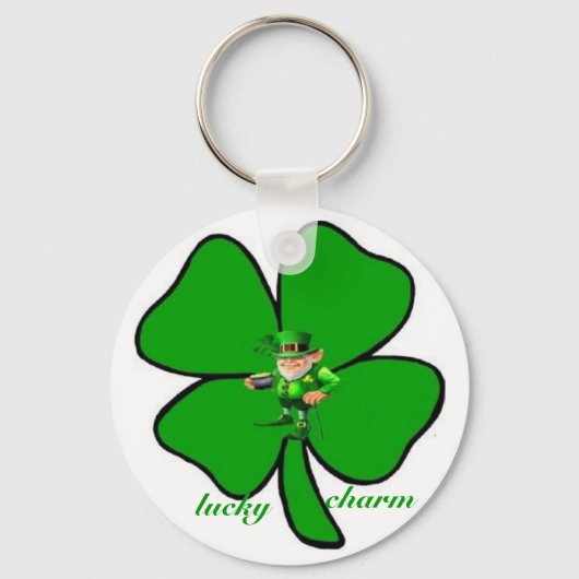Lucky Charme Leprecon Klee Schlüsselanhänger (Vorderseite)