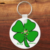 Lucky Charme Leprecon Klee Schlüsselanhänger (Vorderseite)