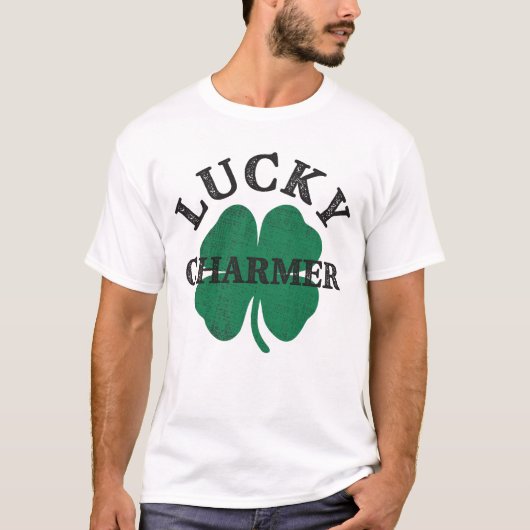 Lucky Charmer Funny St Patricks Day T-Shirt (Vorderseite)