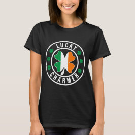 Lucky Charmer Irish Flag Shamrock T Shirt