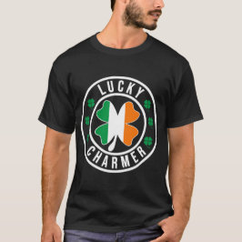 Lucky Charmer Irish Flag Shamrock T Shirt