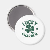 Lucky Charmer Kleeblatt Funny St. Patrick's Day Magnet (Vorderseite/Rückseite)