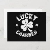 Lucky Charmer Kleeblatt Funny St. Patrick's Day Postkarte (Vorne/Hinten)