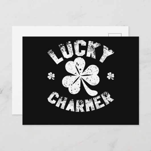 Lucky Charmer Kleeblatt Funny St. Patrick's Day Postkarte (Vorne/Hinten)