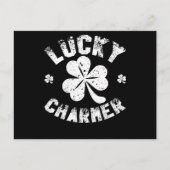 Lucky Charmer Kleeblatt Funny St. Patrick's Day Postkarte (Vorderseite)