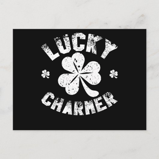 Lucky Charmer Kleeblatt Funny St. Patrick's Day Postkarte (Vorderseite)