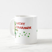 Lucky Charmer Lustiger St. Patrick's Day Kaffeetasse (Vorderseite Links)