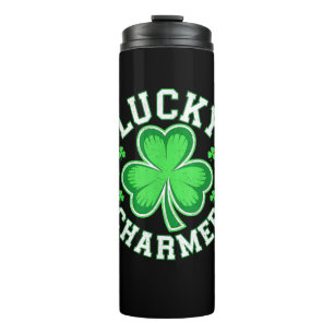 LUCKY CHARMER Shirt Boys Kids Girls Funny St. Patr Thermosbecher