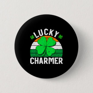 Lucky charmer shirts boys kids girls funny st button