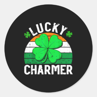 Lucky charmer shirts boys kids girls funny st runder aufkleber