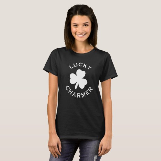 Lucky Charmer St Patricku2019s Day Lucky Shamrock T-Shirt (Vorne ganz)