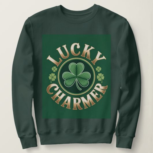 Lucky Charmer Women's Forest Green Sweatshirt (Design vorne)