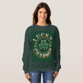 Lucky Charmer Women's Forest Green Sweatshirt (Vorne ganz)