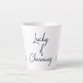Lucky & Charming Rainbow 4-Leaf Clover Minimalisti Milchtasse (Vorderseite)