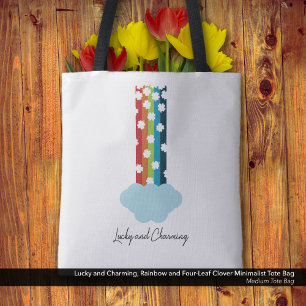 Lucky & Charming Rainbow 4-Leaf Clover Minimalisti Tasche