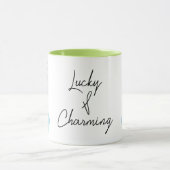Lucky & Charming Rainbow 4-Leaf Clover Minimalisti Tasse (Zentrum)