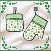 Lucky Charms Kleeblatt Oven Mitte Ofenhandschuh & Topflappen-Set