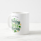 Lucky Charms lehren - Personalisierte St. Patrick' Kaffeetasse (Vorderseite Links)