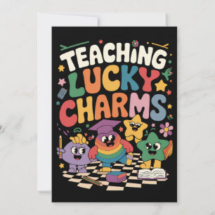 Lucky Charms Lehrer am St. Patrick's Day unterrich Einladung