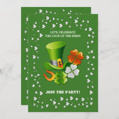 Lucky Charms St. Patrick's Day Party Einladung (Vorne/Hinten)