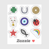 Lucky Charms Symbols Sticker Pack Collection (Blatt)