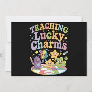 Lucky Charms unterrichten Lehrer St. Patrick's Day Einladung