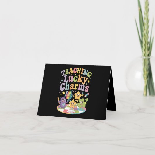 Lucky Charms unterrichten Lehrer St Patricks Day Karte (Vorderseite)