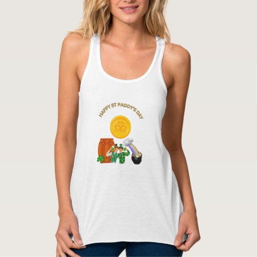 Lucky Cheers St. Paddy's Tank Top (Vorderseite)