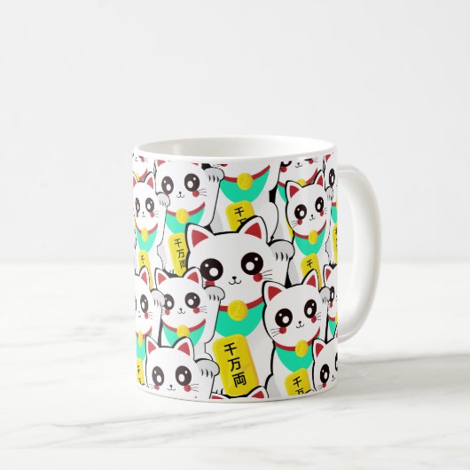 Lucky Chinese Cat Kaffeetasse (VorderseiteRechts)