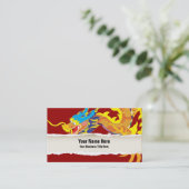 Lucky Chinese Dragon Business Card Visitenkarte (Stehend Vorderseite)