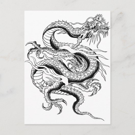 Lucky Chinese Dragon Postkarte (Vorderseite)
