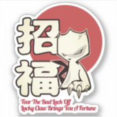 Lucky Claw Rising Aufkleber (Vorderseite)