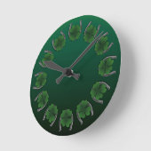 Lucky Clock St. Patrick's Lucky Charm Wall Clock Runde Wanduhr (Winkel)