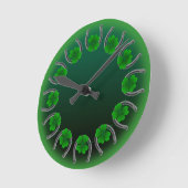 Lucky Clock St. Patrick's Lucky Charm Wall Clock Runde Wanduhr (Winkel)