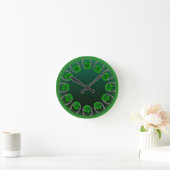 Lucky Clock St. Patrick's Lucky Charm Wall Clock Runde Wanduhr (Zuhause)