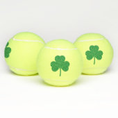 Lucky Clocks St Patricks Day Green Kleeblatt Tennisbälle (Multi)