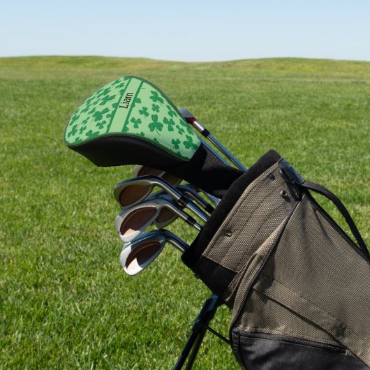 Lucky Closed Green Personalisiert Driver Golf Headcover (In SItu)