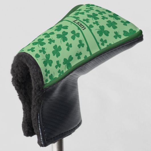 Lucky Closing Green Personalisiert Golf Putter Cov Headcover (3/4 Vorderseite)