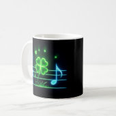 Lucky Closing mit Musiknoten Design Kaffeetasse (Vorderseite Links)