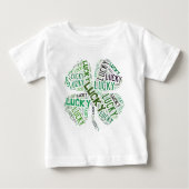 Lucky Closing Word Art Baby T-shirt (Vorderseite)