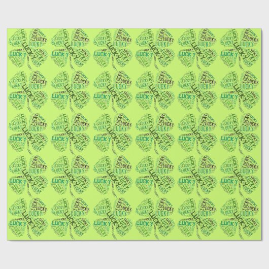 Lucky Closing Word Art Geschenkpapier (Flach)