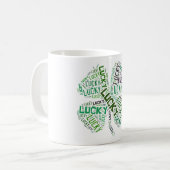 Lucky Closing Word Art Kaffeetasse (Vorderseite Links)