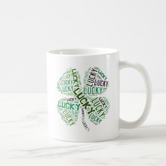 Lucky Closing Word Art Kaffeetasse (Rechts)