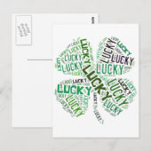 Lucky Closing Word Art Postkarte (Vorne/Hinten)