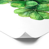 Lucky Clover Art Print, Botanische Wall Art Poster (Ecke)