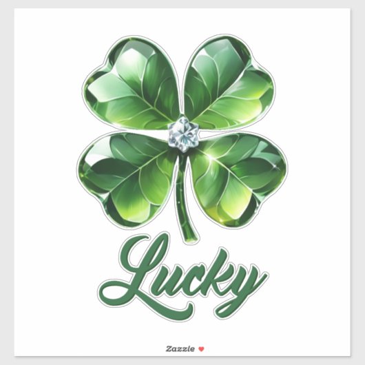 Lucky Clover-Blätter Aufkleber (Blatt)