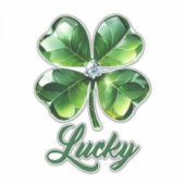 Lucky Clover-Blätter Aufkleber (Vorderseite)