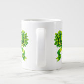 Lucky Clover Bow with Cherries Green Design Jumbo-Tasse (Rückseite)
